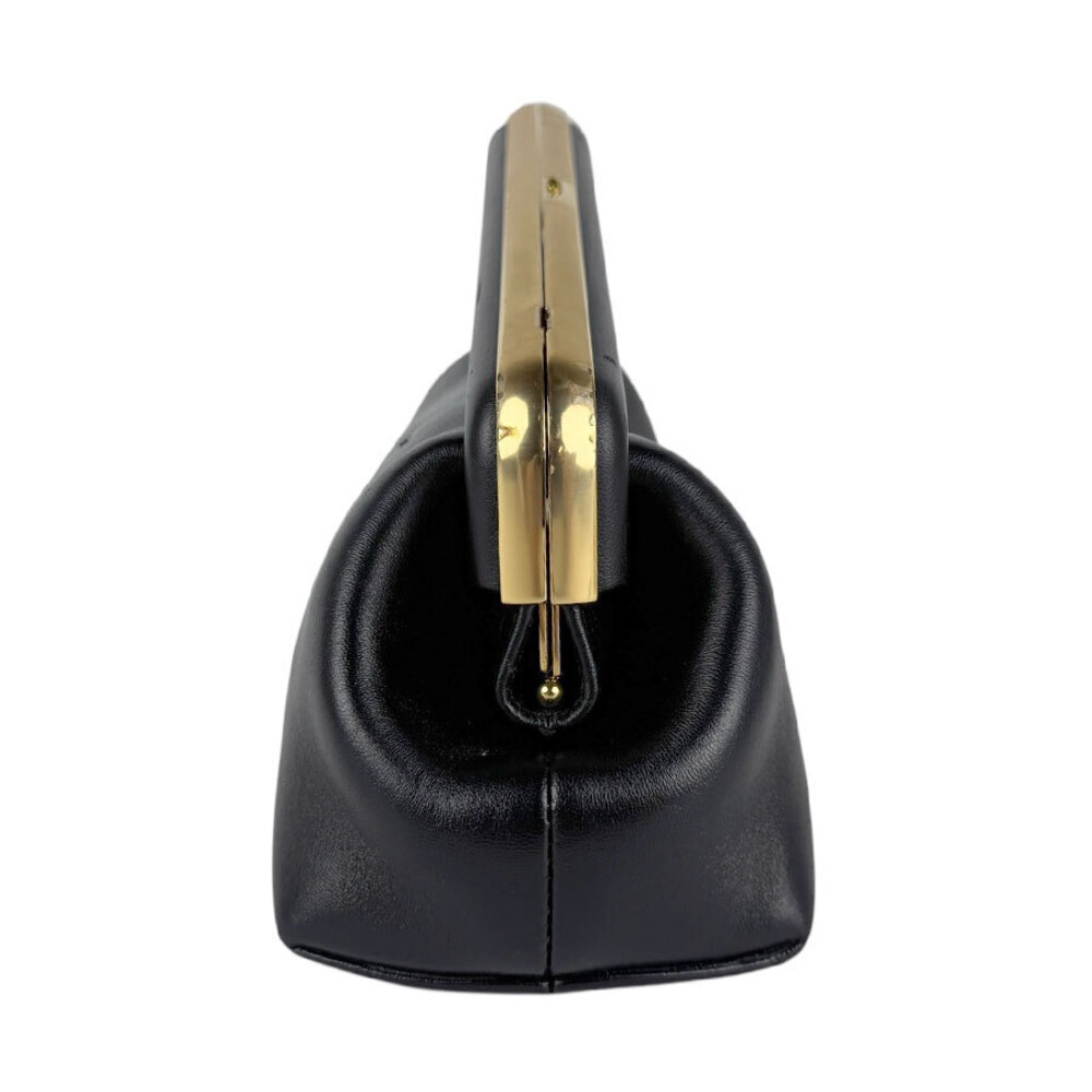 FENDI First Shoulder Bag Leather Black Gold E - Picture 2 of 5